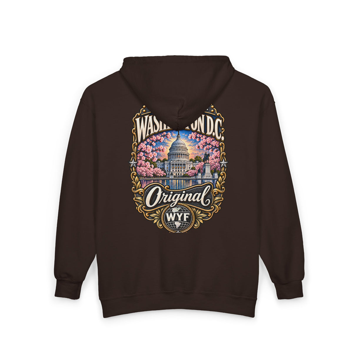 WYF Washington Dc Full-Zip Hoodie | Washington Dc Souvenir & Where You From Streetwear