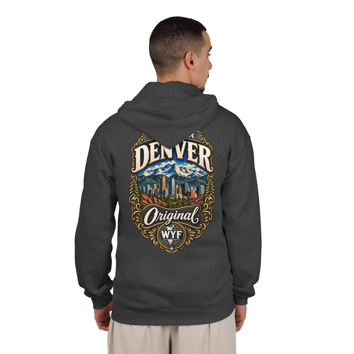 WYF Denver Full-Zip Hoodie | Denver Souvenir & Where You From Streetwear