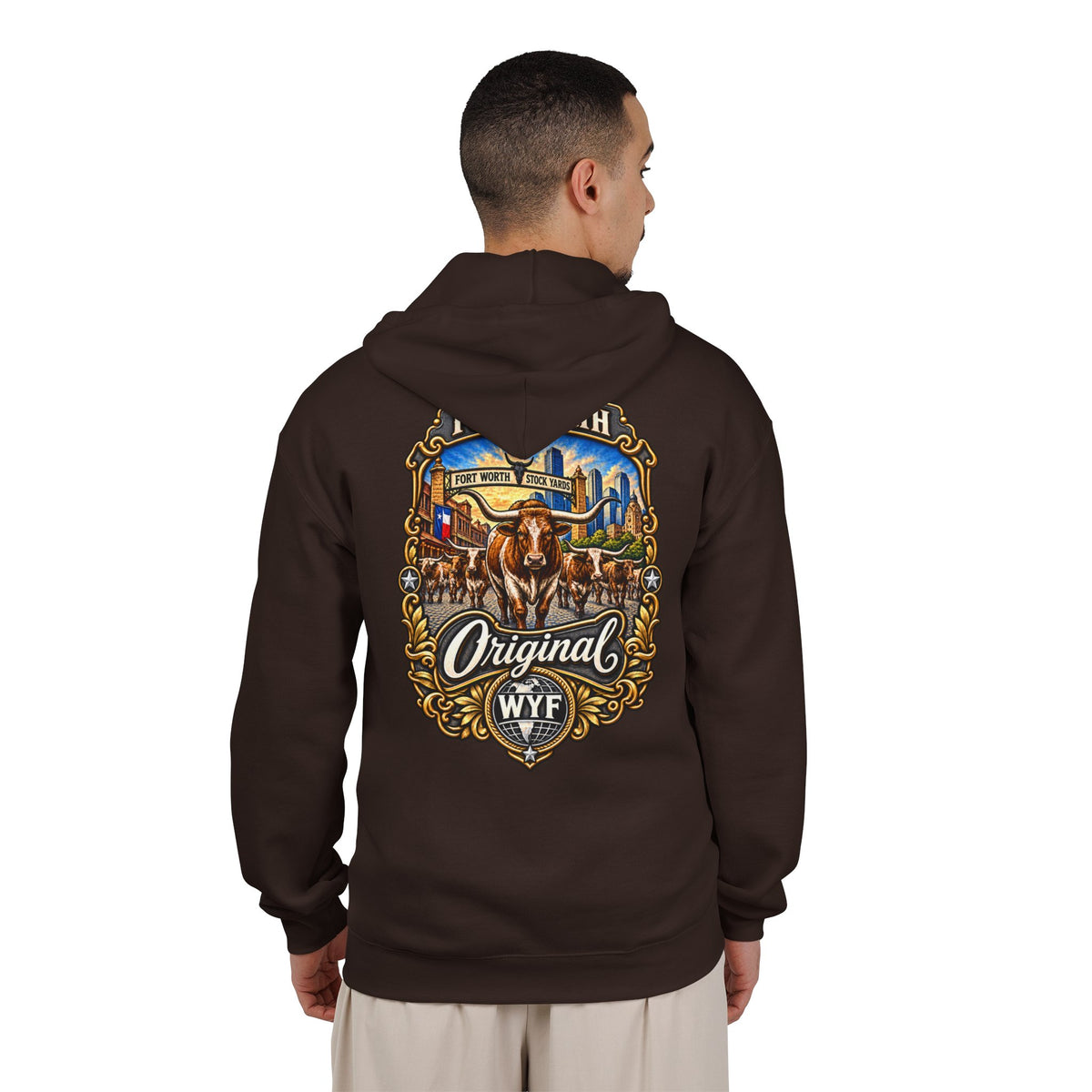 WYF Fort Worth Full-Zip Hoodie | Fort Worth Souvenir & Where You From Streetwear