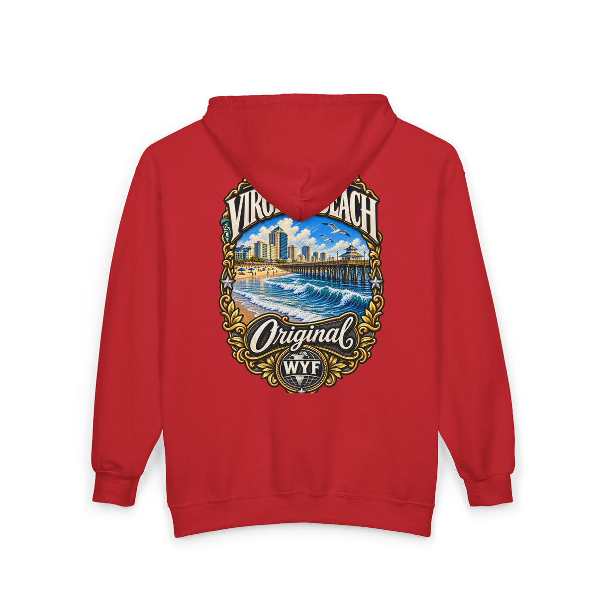 WYF Virginia Beach Full-Zip Hoodie | Virginia Beach Souvenir & Where You From Streetwear