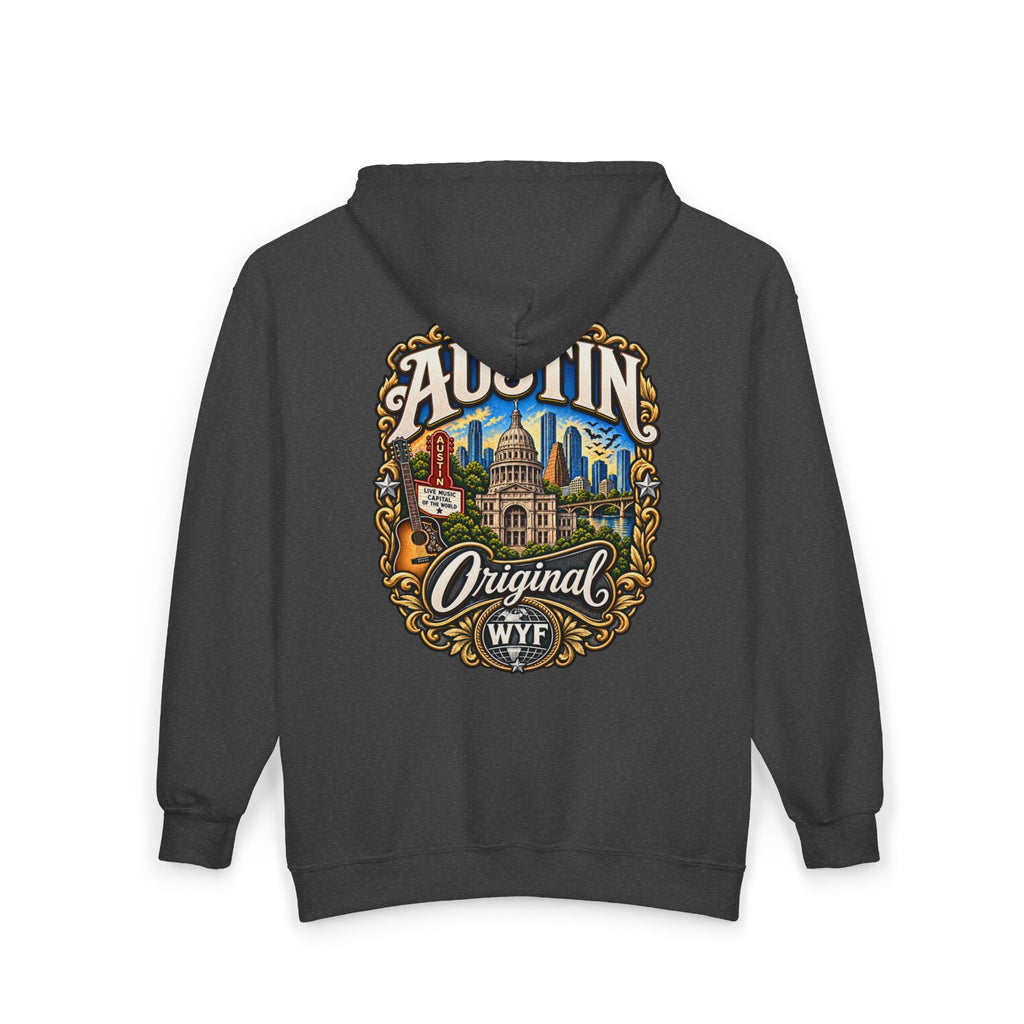 WYF Austin Full-Zip Hoodie | Austin Souvenir & Where You From Streetwear