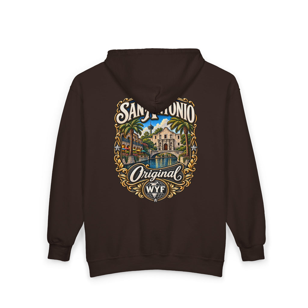 WYF San Antonio Full-Zip Hoodie | San Antonio Souvenir & Where You From Streetwear