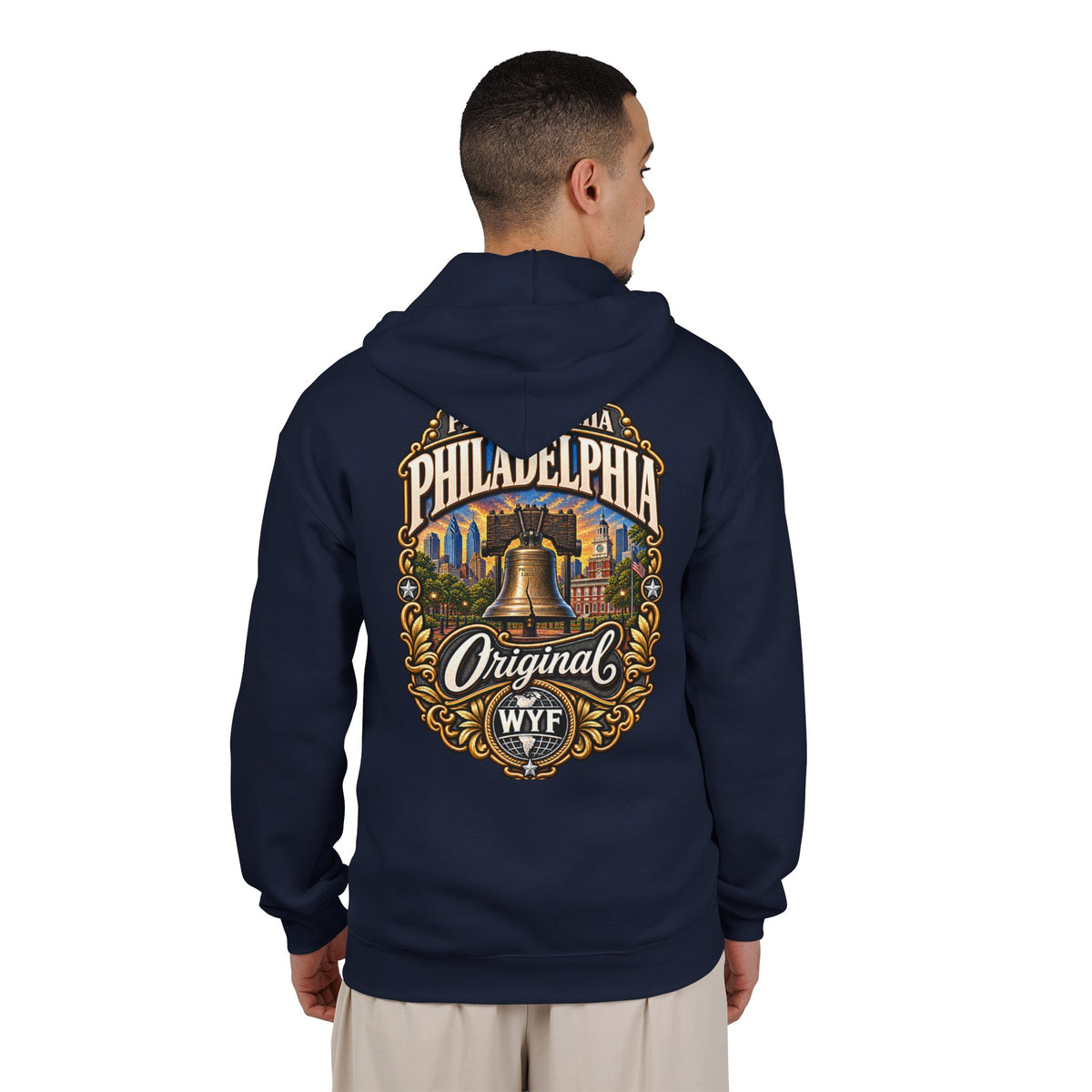 WYF Philadelphia Full-Zip Hoodie | Philadelphia Souvenir & Where You From Streetwear