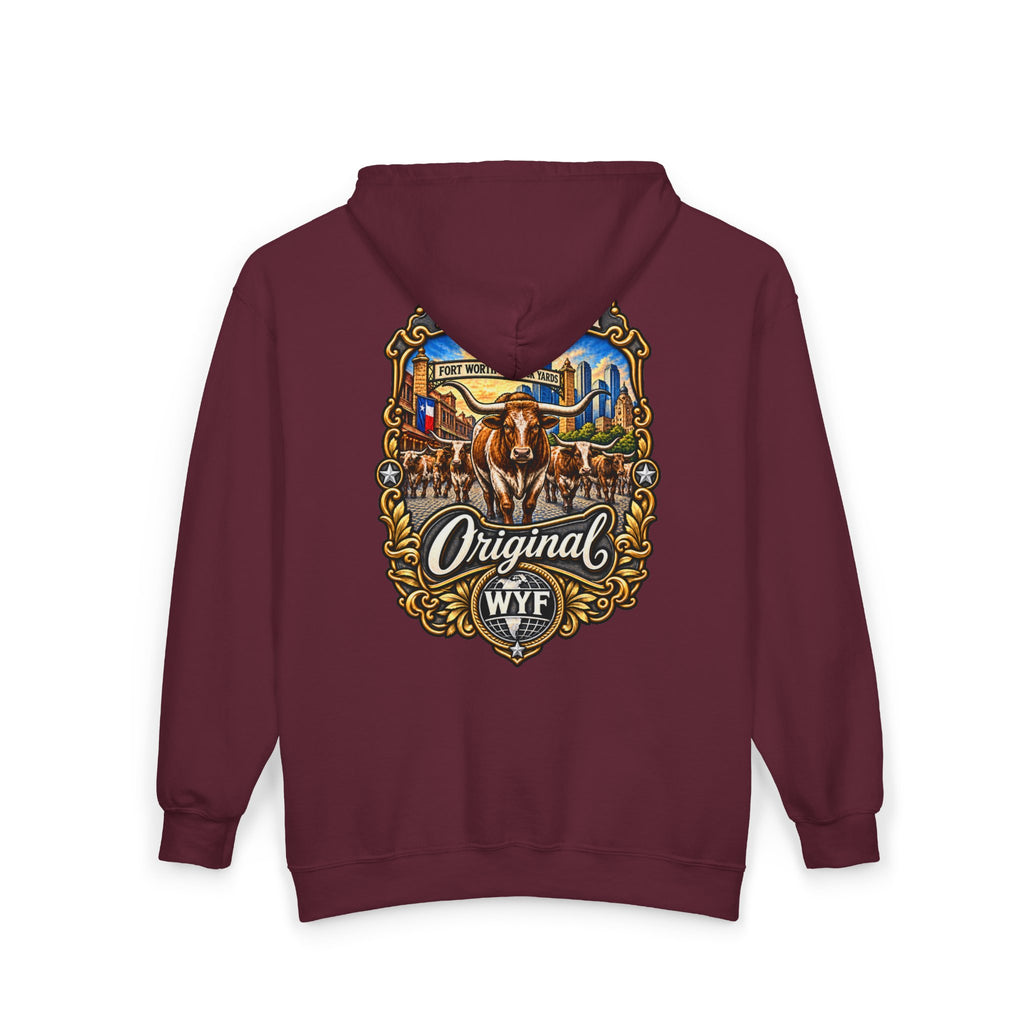 WYF Fort Worth Full-Zip Hoodie | Fort Worth Souvenir & Where You From Streetwear