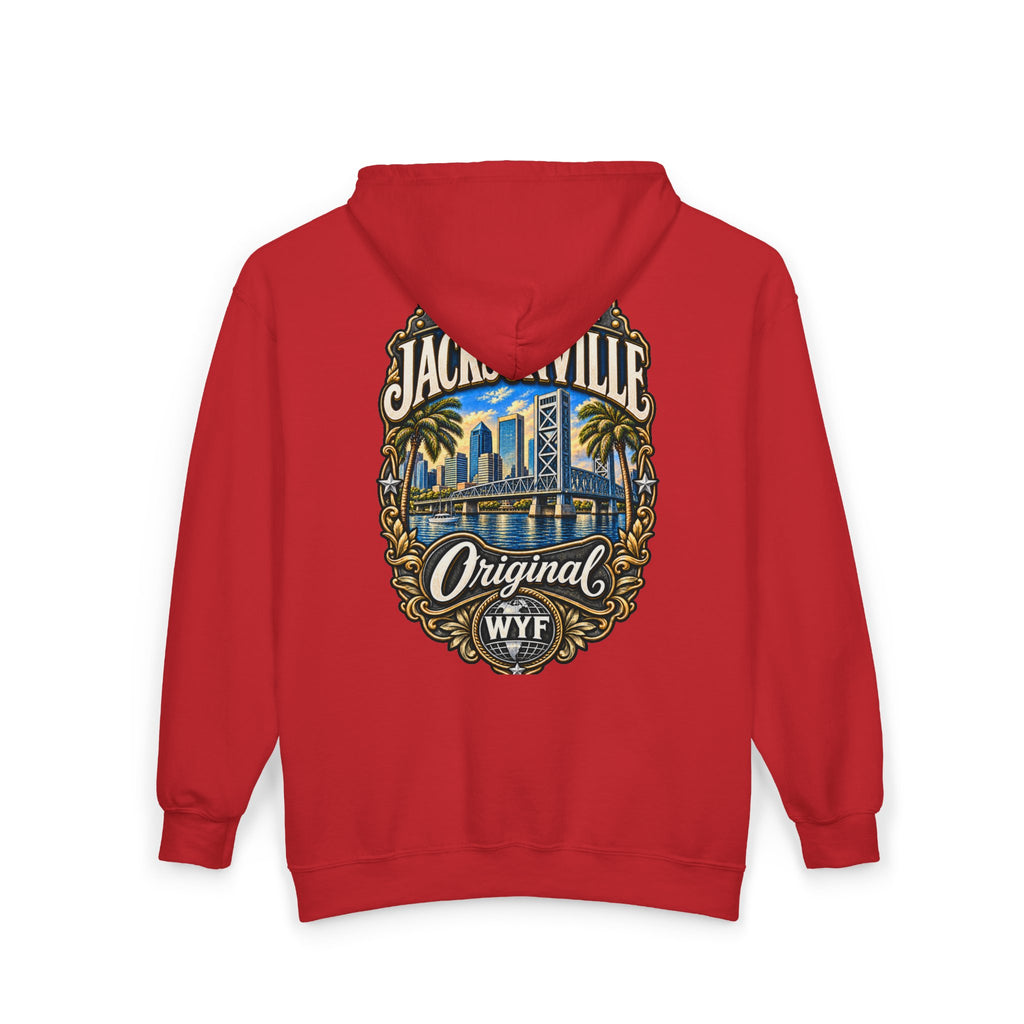 WYF Jacksonville Full-Zip Hoodie | Jacksonville Souvenir & Where You From Streetwear