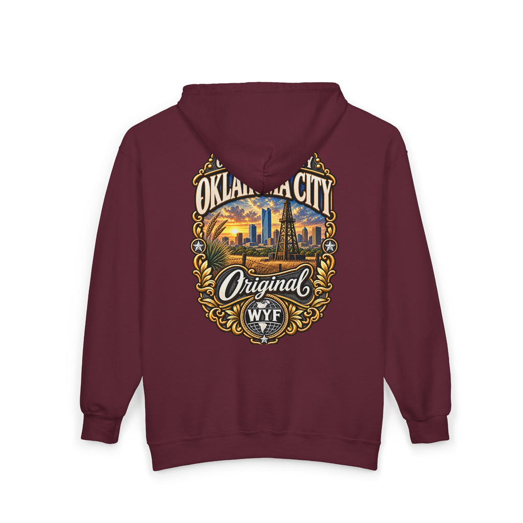 WYF Oklahoma City Full-Zip Hoodie | Oklahoma City Souvenir & Where You From Streetwear