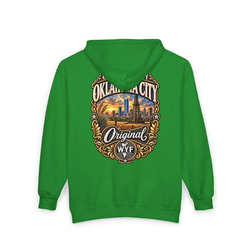 WYF Oklahoma City Full-Zip Hoodie | Oklahoma City Souvenir & Where You From Streetwear