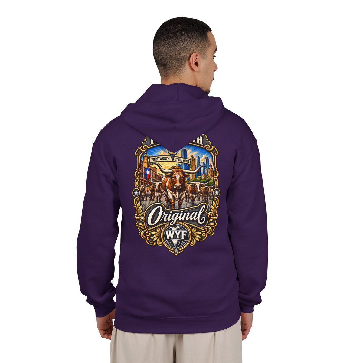 WYF Fort Worth Full-Zip Hoodie | Fort Worth Souvenir & Where You From Streetwear