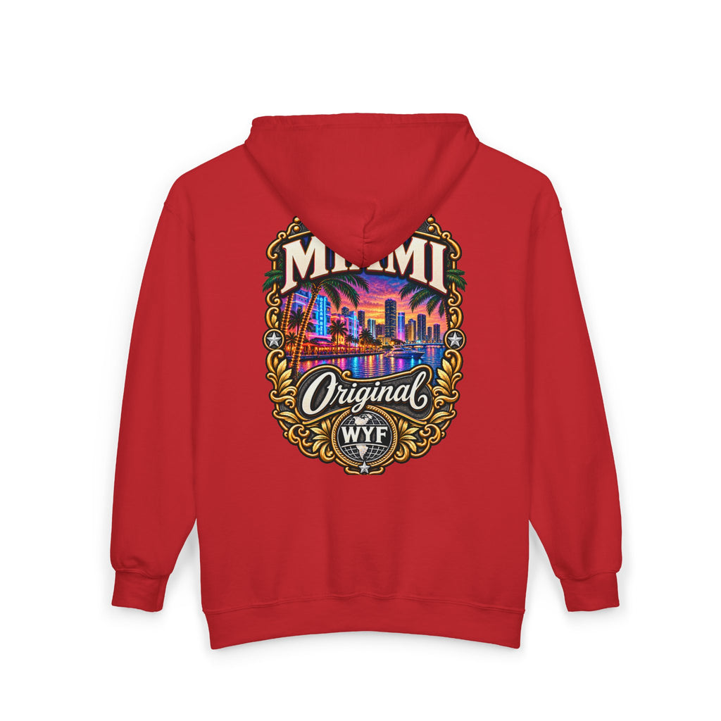 WYF Miami Full-Zip Hoodie | Miami Souvenir & Where You From Streetwear