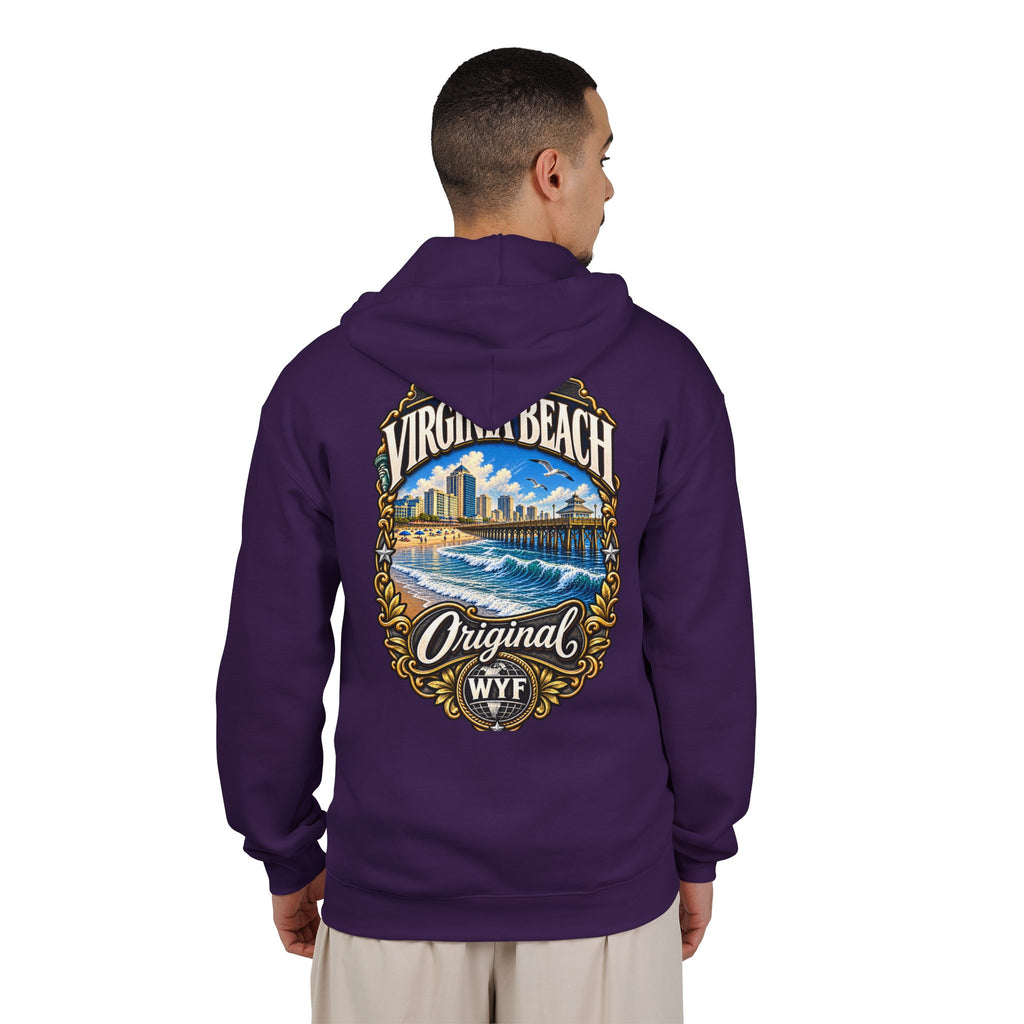 WYF Virginia Beach Full-Zip Hoodie | Virginia Beach Souvenir & Where You From Streetwear