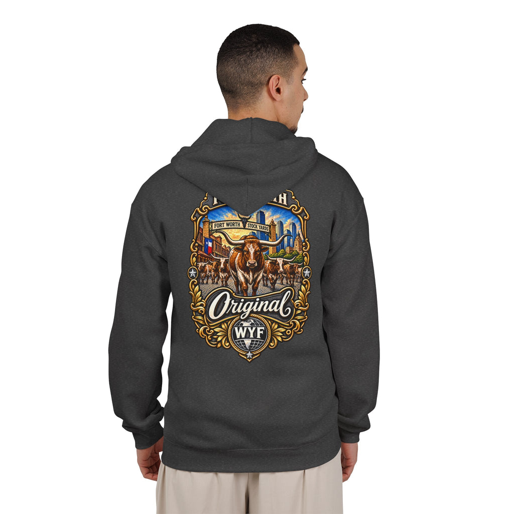 WYF Fort Worth Full-Zip Hoodie | Fort Worth Souvenir & Where You From Streetwear