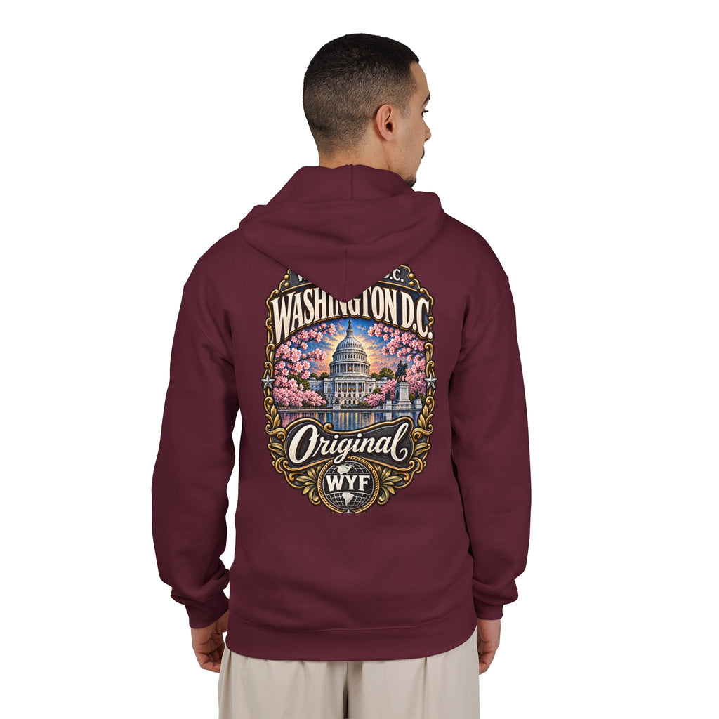 WYF Washington Dc Full-Zip Hoodie | Washington Dc Souvenir & Where You From Streetwear