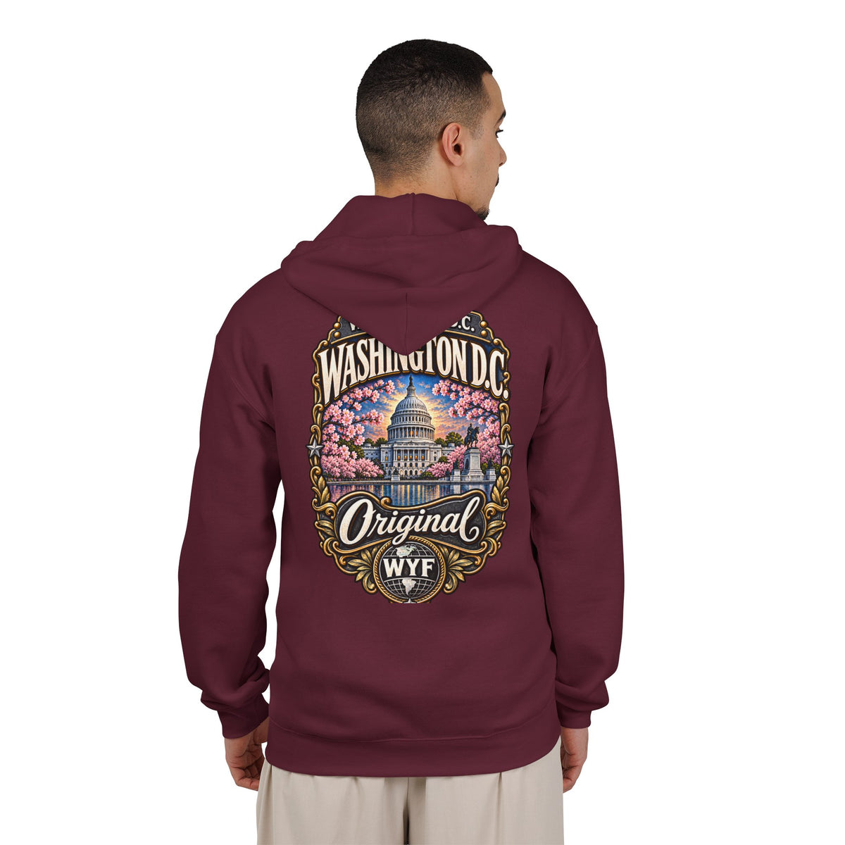 WYF Washington Dc Full-Zip Hoodie | Washington Dc Souvenir & Where You From Streetwear