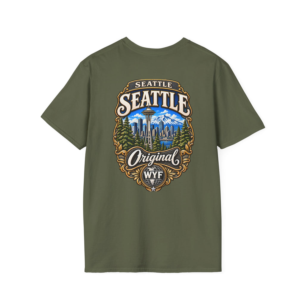 WYF Seattle T-Shirt | Seattle Souvenir & Where You From Streetwear