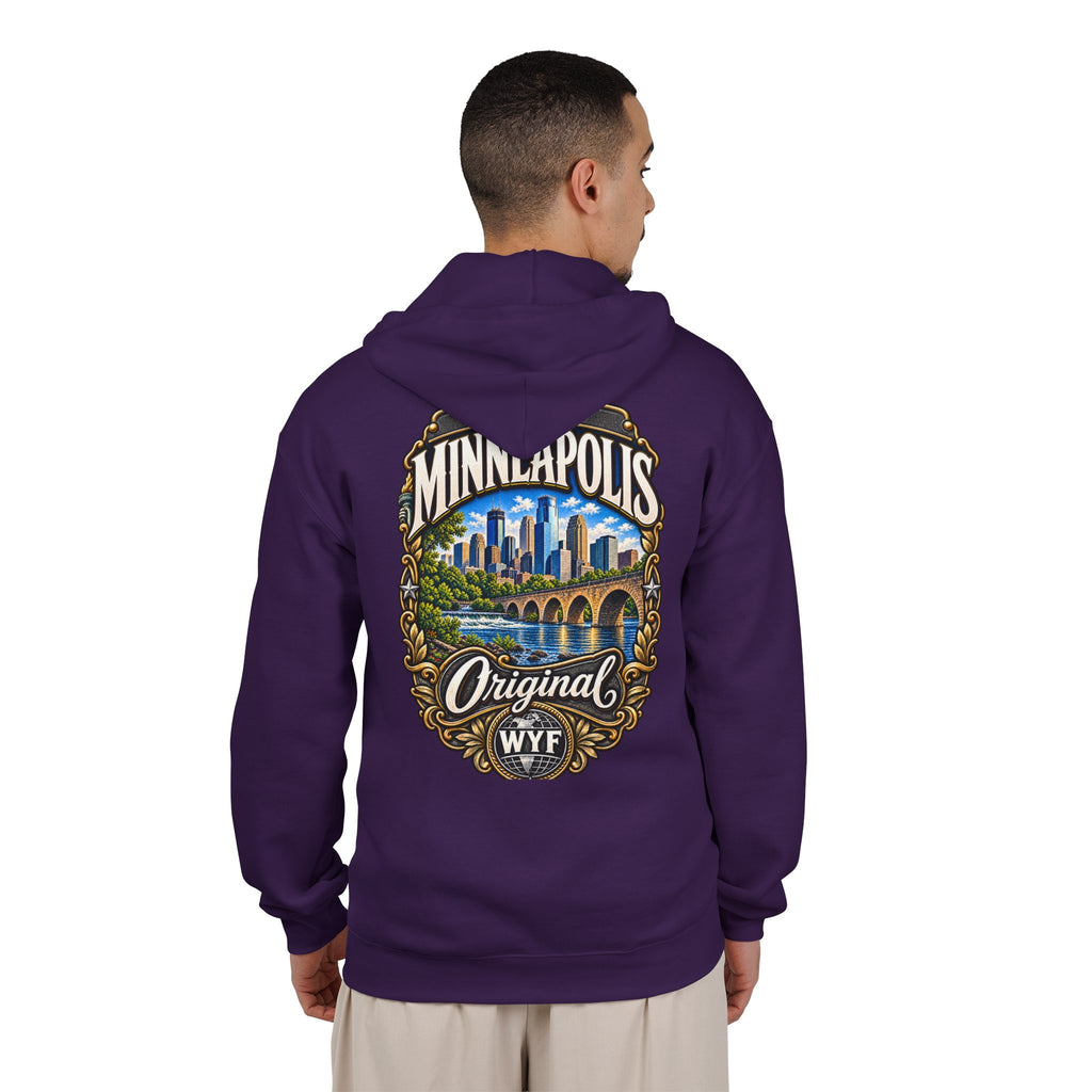 WYF Minneapolis Full-Zip Hoodie | Minneapolis Souvenir & Where You From Streetwear