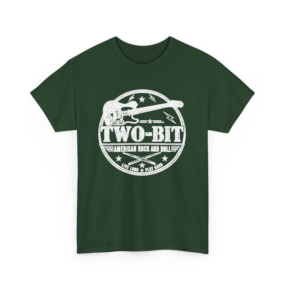 Two-Bit American Rock T-Shirt — Vintage Guitar Band Tee