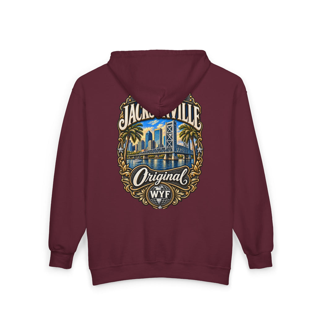 WYF Jacksonville Full-Zip Hoodie | Jacksonville Souvenir & Where You From Streetwear