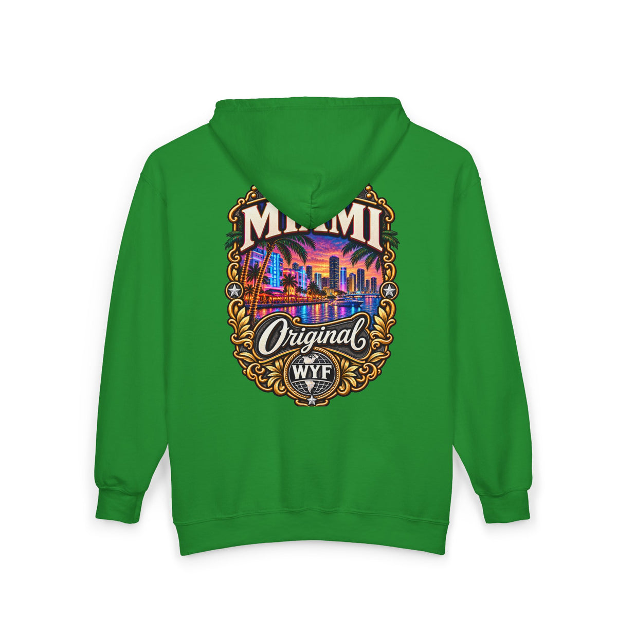 WYF Miami Full-Zip Hoodie | Miami Souvenir & Where You From Streetwear
