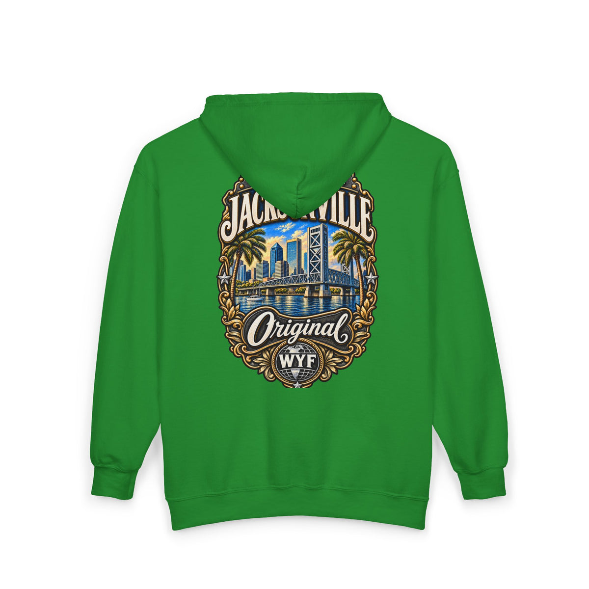 WYF Jacksonville Full-Zip Hoodie | Jacksonville Souvenir & Where You From Streetwear