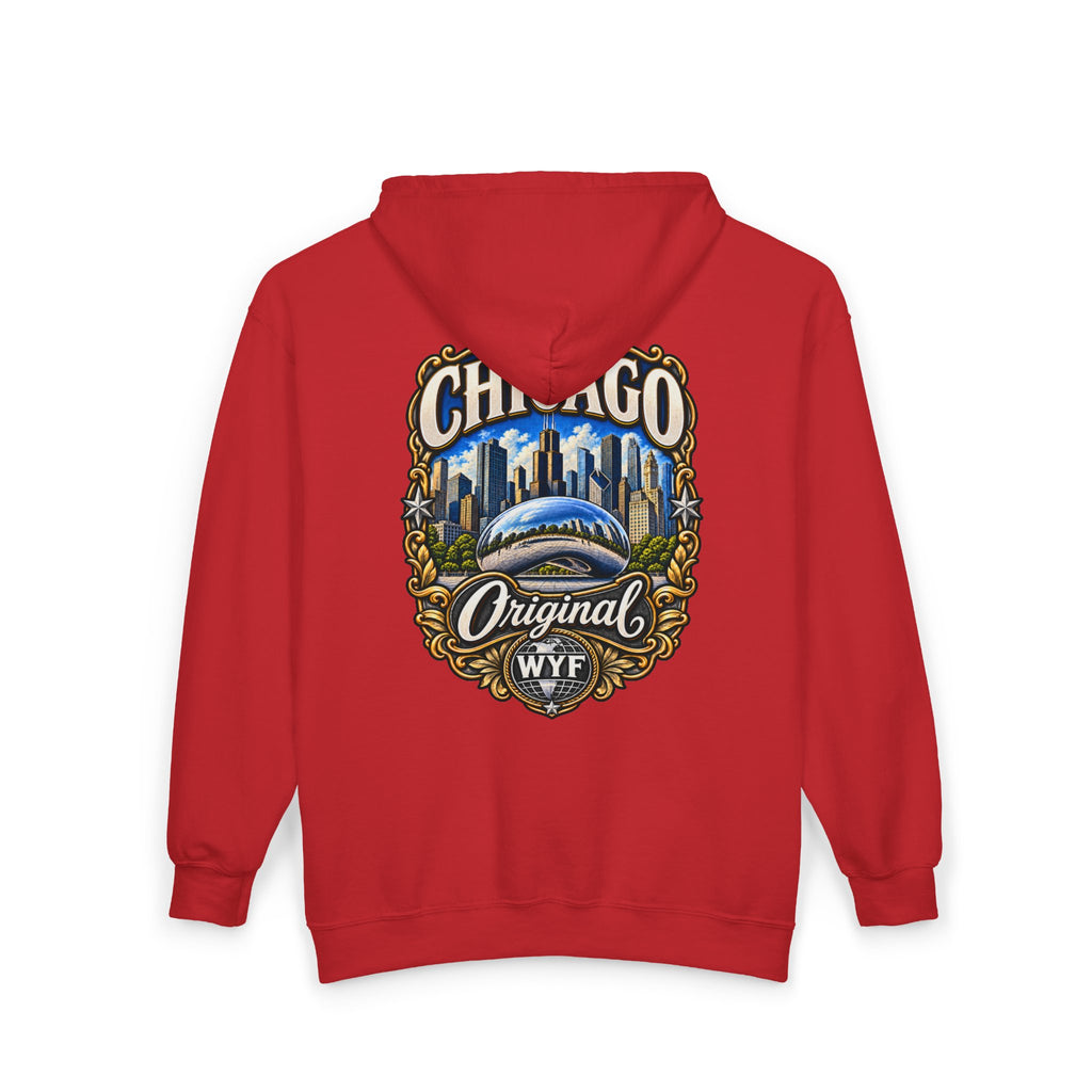 WYF Chicago Full-Zip Hoodie | Chicago Souvenir & Where You From Streetwear