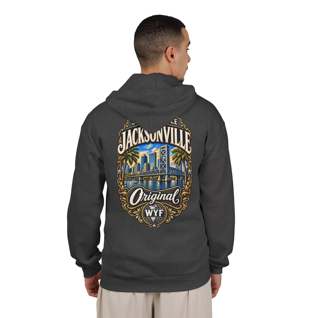 WYF Jacksonville Full-Zip Hoodie | Jacksonville Souvenir & Where You From Streetwear