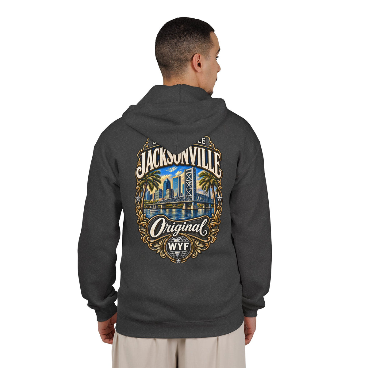 WYF Jacksonville Full-Zip Hoodie | Jacksonville Souvenir & Where You From Streetwear