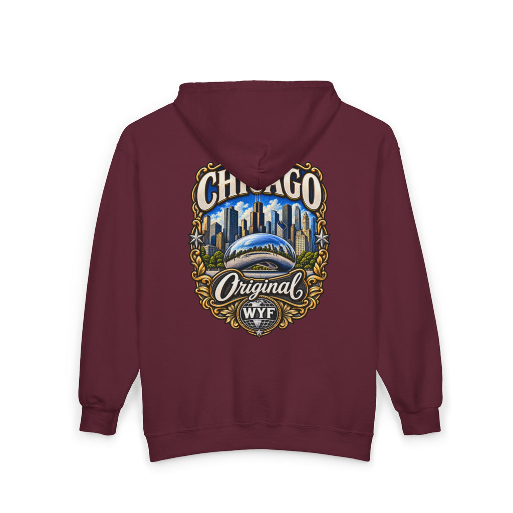 WYF Chicago Full-Zip Hoodie | Chicago Souvenir & Where You From Streetwear