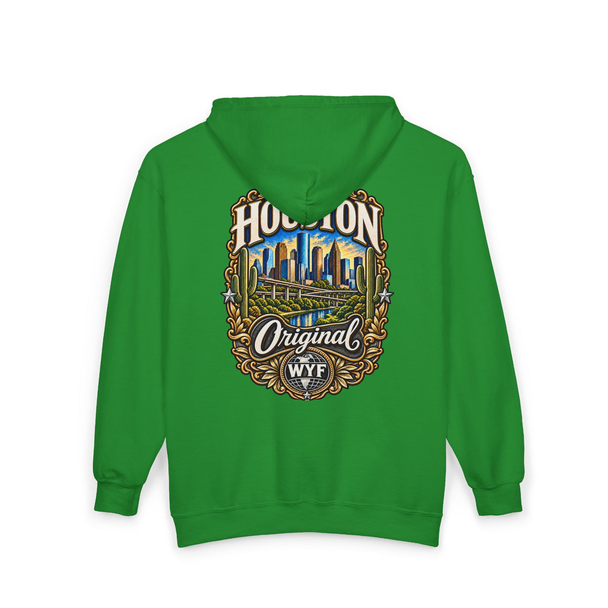 WYF Houston Full-Zip Hoodie | Houston Souvenir & Where You From Streetwear