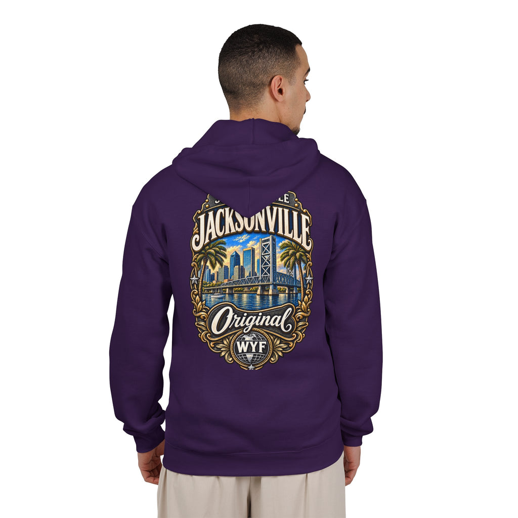 WYF Jacksonville Full-Zip Hoodie | Jacksonville Souvenir & Where You From Streetwear