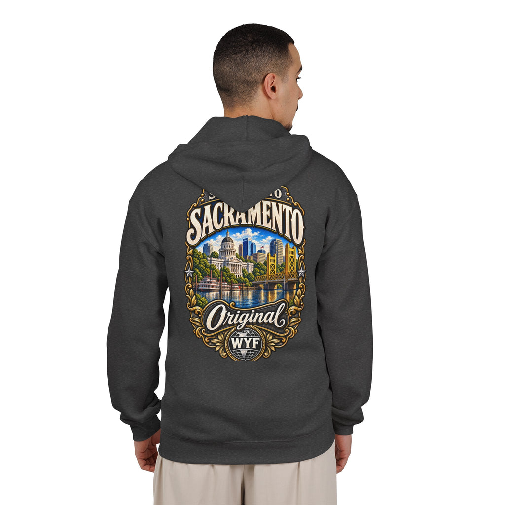 WYF Sacramento Full-Zip Hoodie | Sacramento Souvenir & Where You From Streetwear