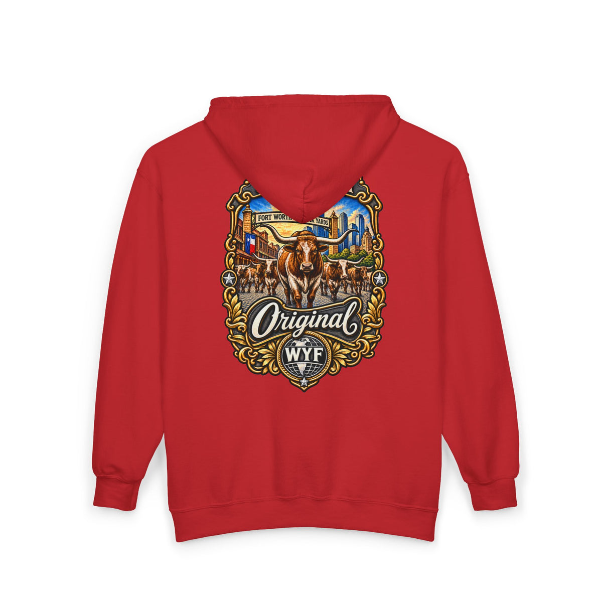WYF Fort Worth Full-Zip Hoodie | Fort Worth Souvenir & Where You From Streetwear