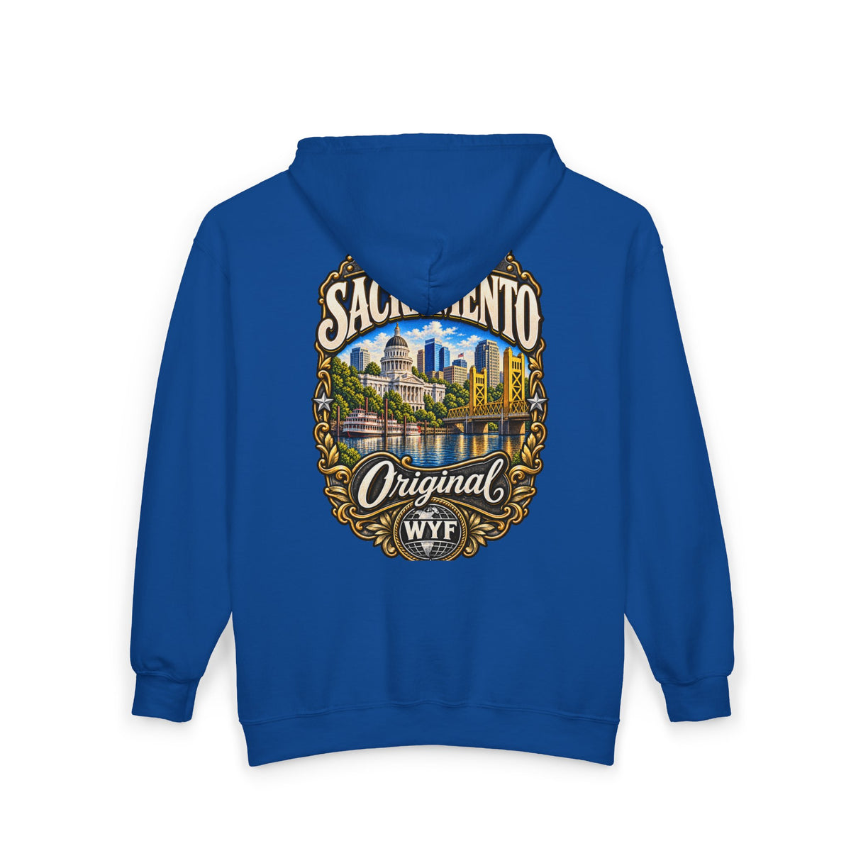 WYF Sacramento Full-Zip Hoodie | Sacramento Souvenir & Where You From Streetwear