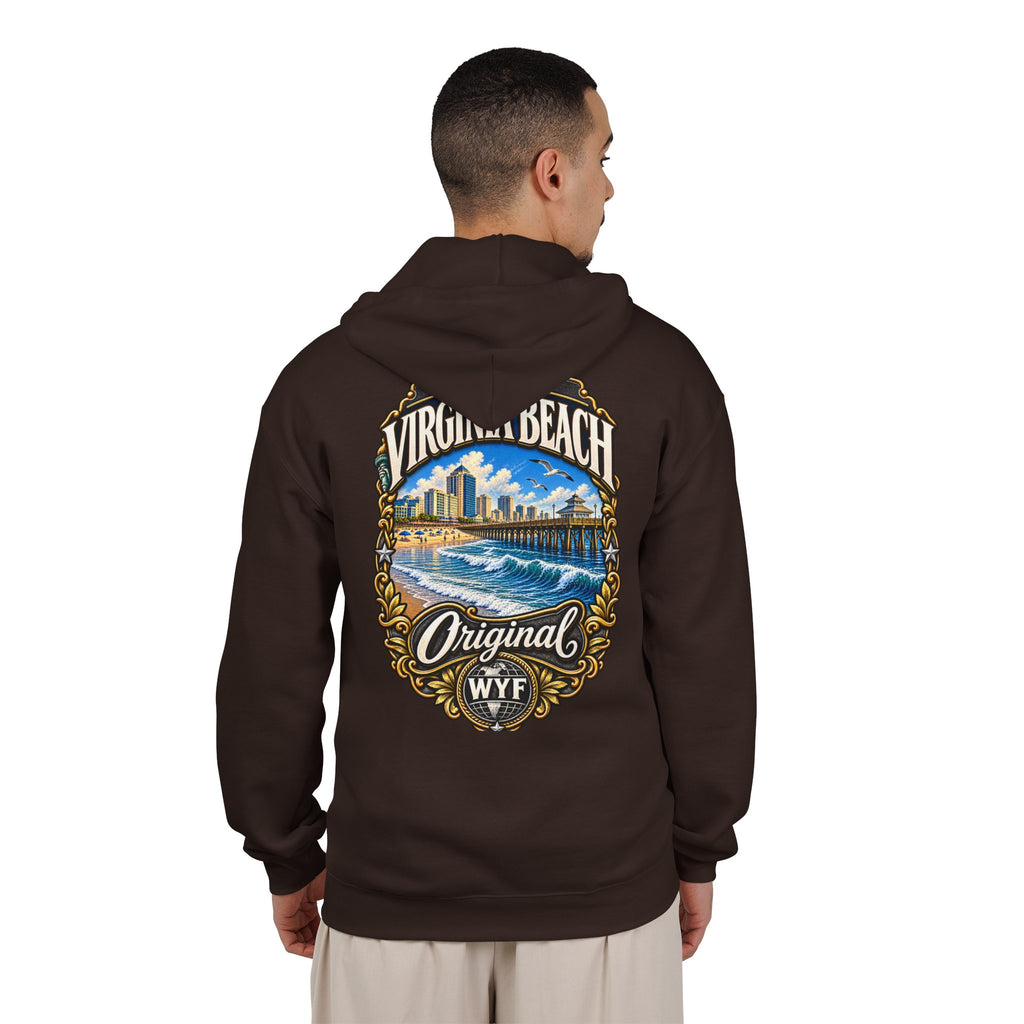 WYF Virginia Beach Full-Zip Hoodie | Virginia Beach Souvenir & Where You From Streetwear