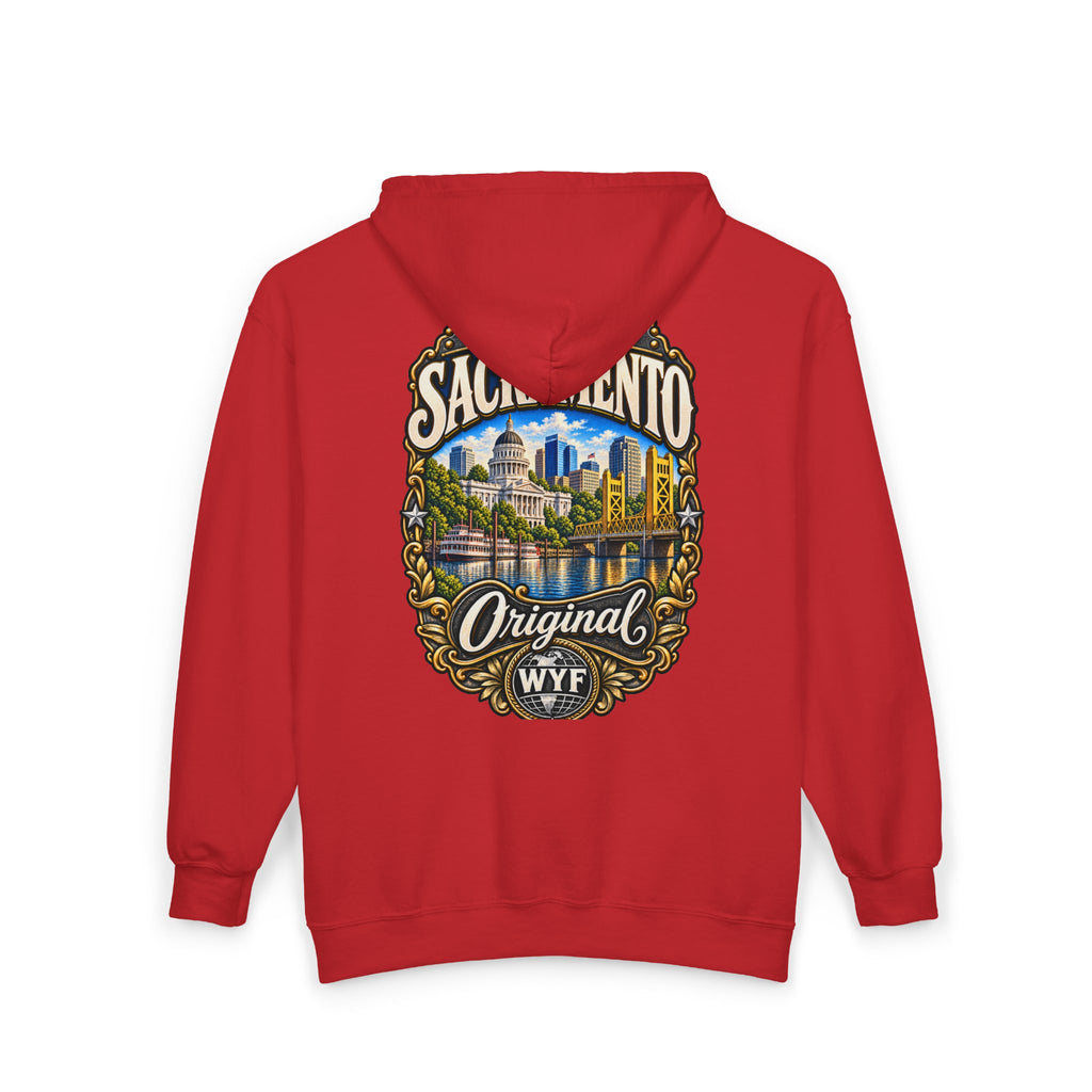 WYF Sacramento Full-Zip Hoodie | Sacramento Souvenir & Where You From Streetwear