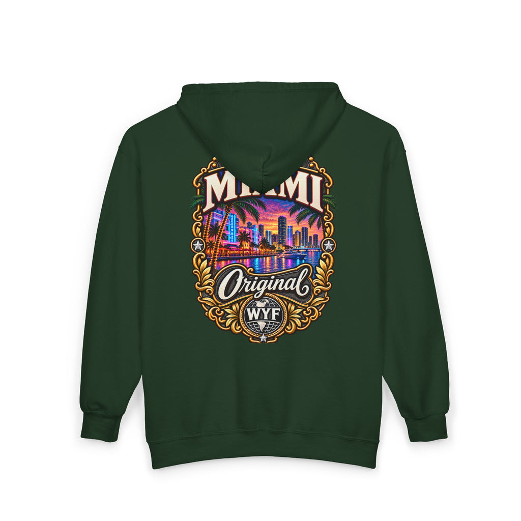 WYF Miami Full-Zip Hoodie | Miami Souvenir & Where You From Streetwear
