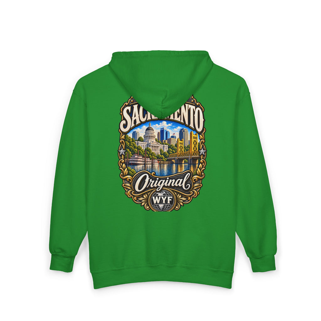 WYF Sacramento Full-Zip Hoodie | Sacramento Souvenir & Where You From Streetwear