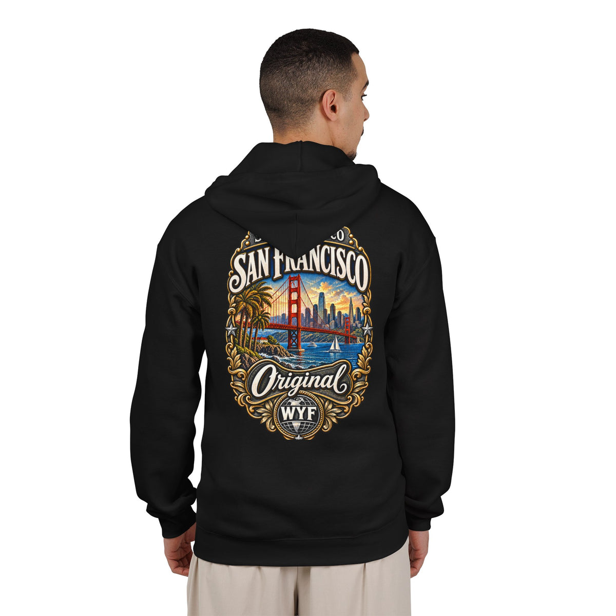 WYF San Francisco Full-Zip Hoodie | San Francisco Souvenir & Where You From Streetwear