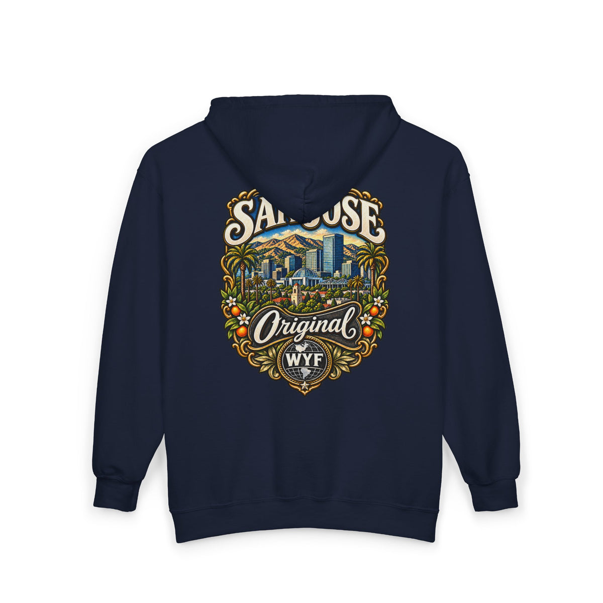 WYF San Jose Full-Zip Hoodie | San Jose Souvenir & Where You From Streetwear