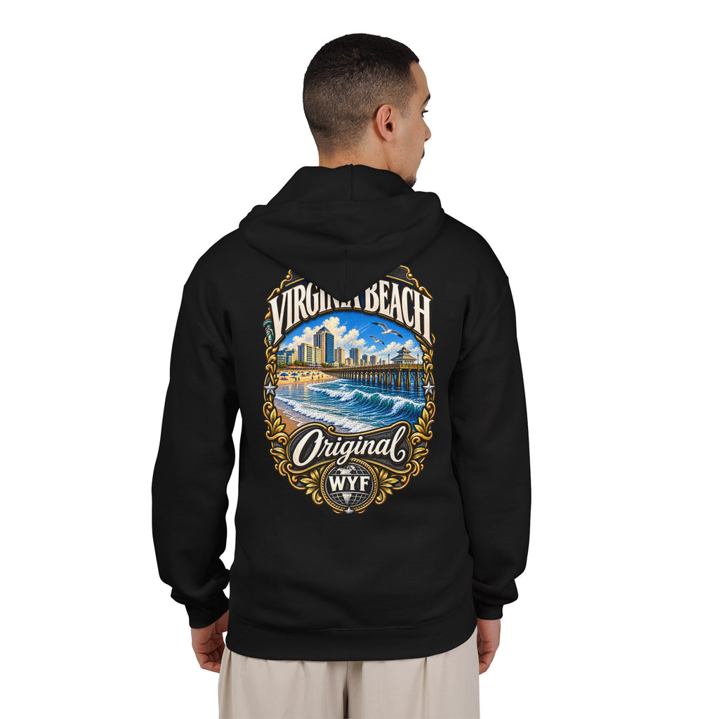 WYF Virginia Beach Full-Zip Hoodie | Virginia Beach Souvenir & Where You From Streetwear