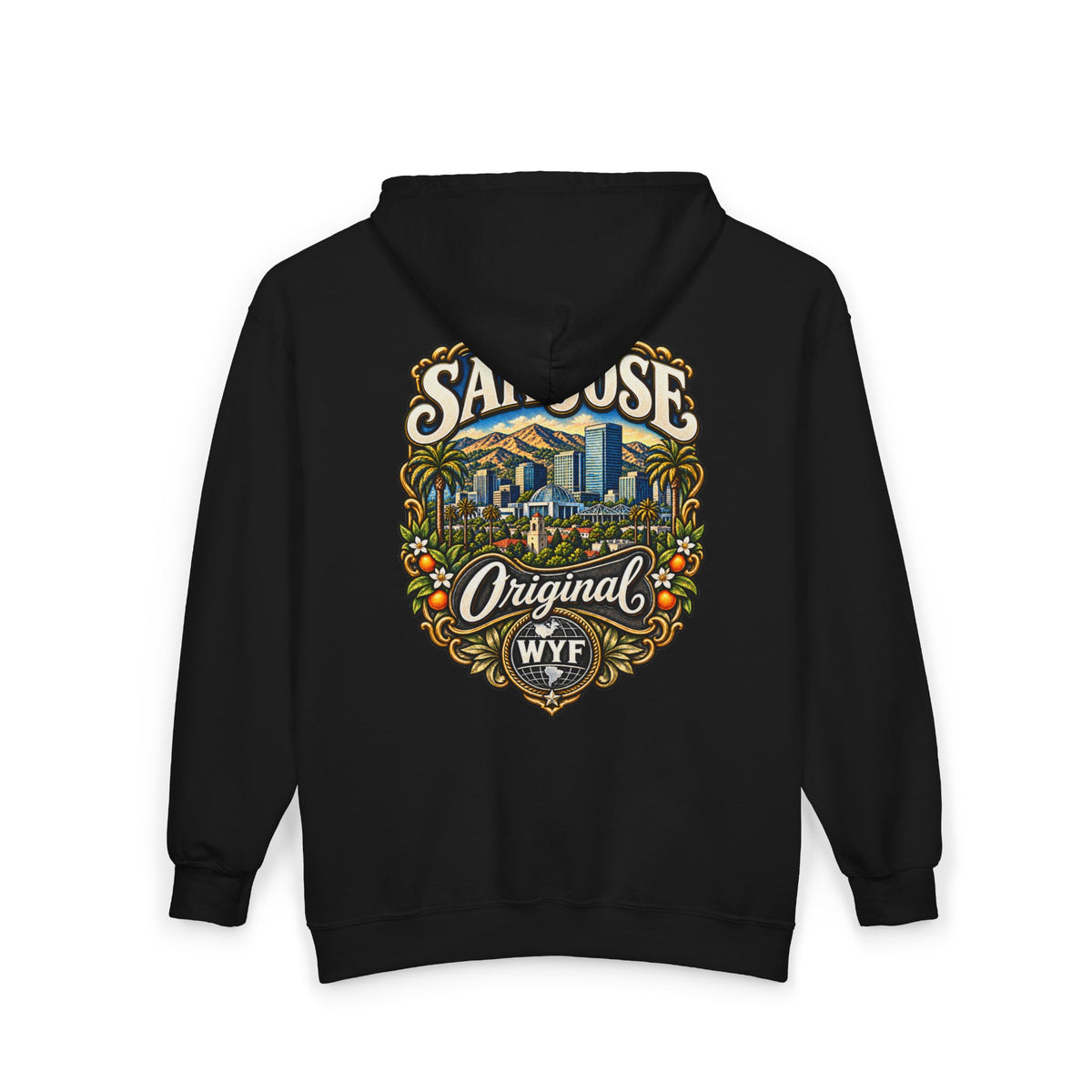 WYF San Jose Full-Zip Hoodie | San Jose Souvenir & Where You From Streetwear