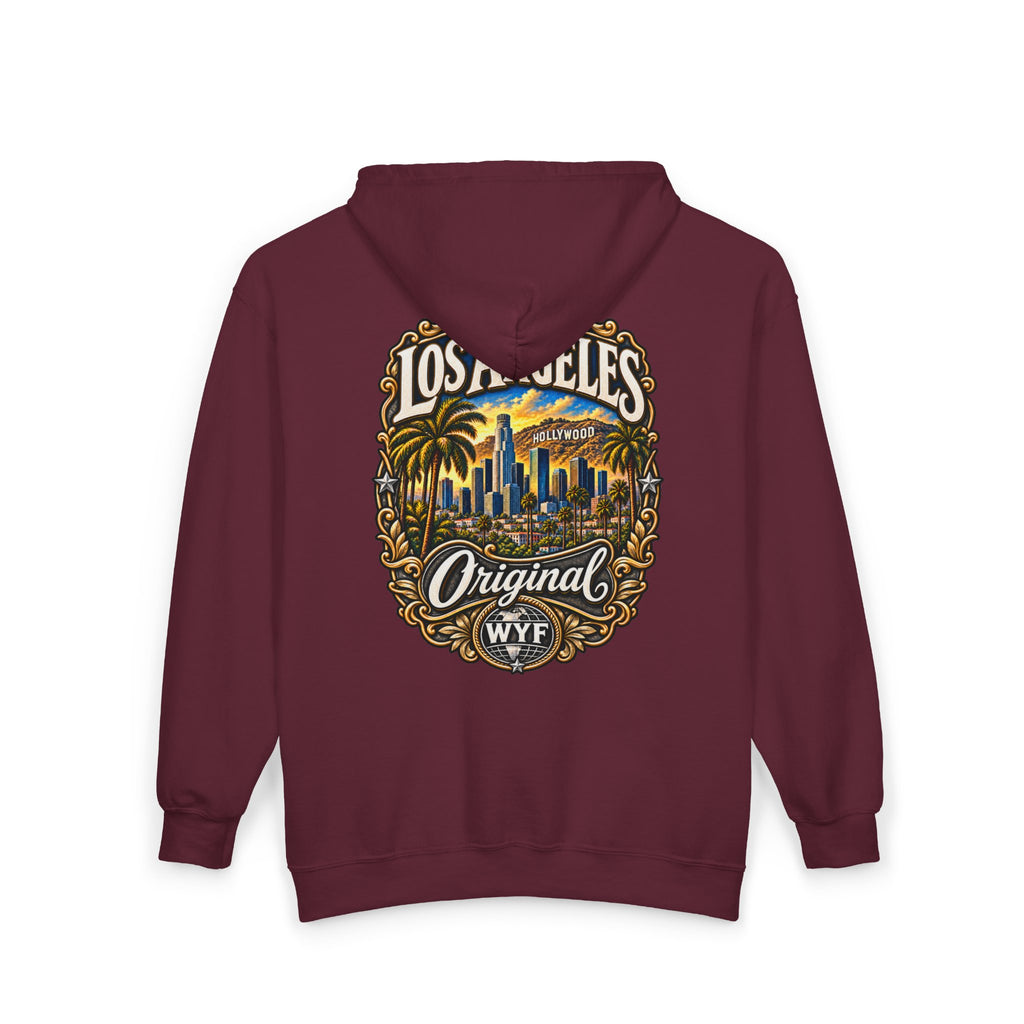 WYF Los Angeles Full-Zip Hoodie | Los Angeles Souvenir & Where You From Streetwear