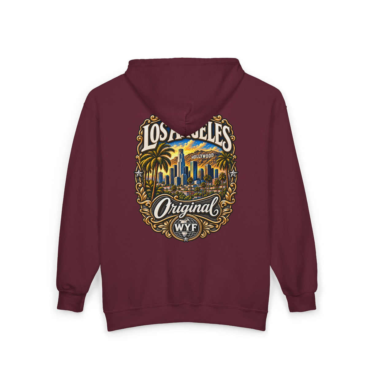 WYF Los Angeles Full-Zip Hoodie | Los Angeles Souvenir & Where You From Streetwear