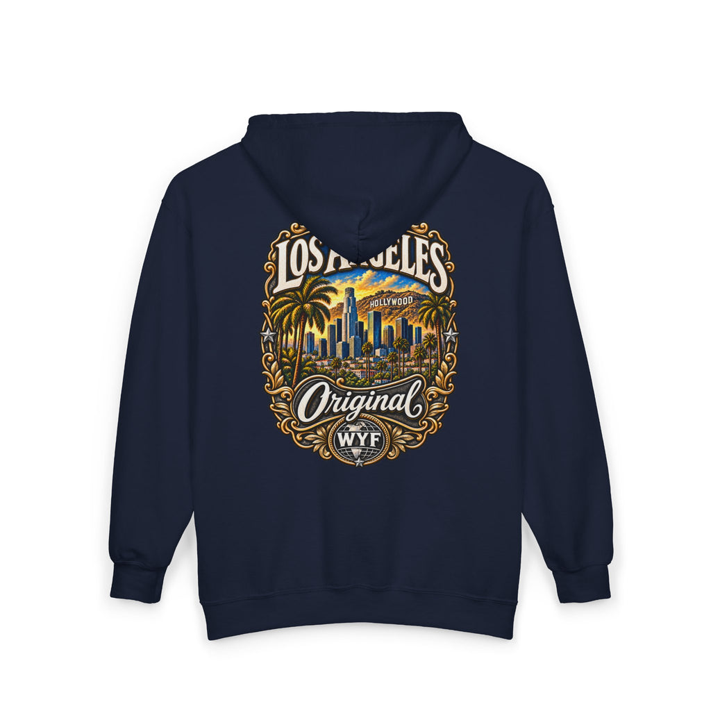 WYF Los Angeles Full-Zip Hoodie | Los Angeles Souvenir & Where You From Streetwear