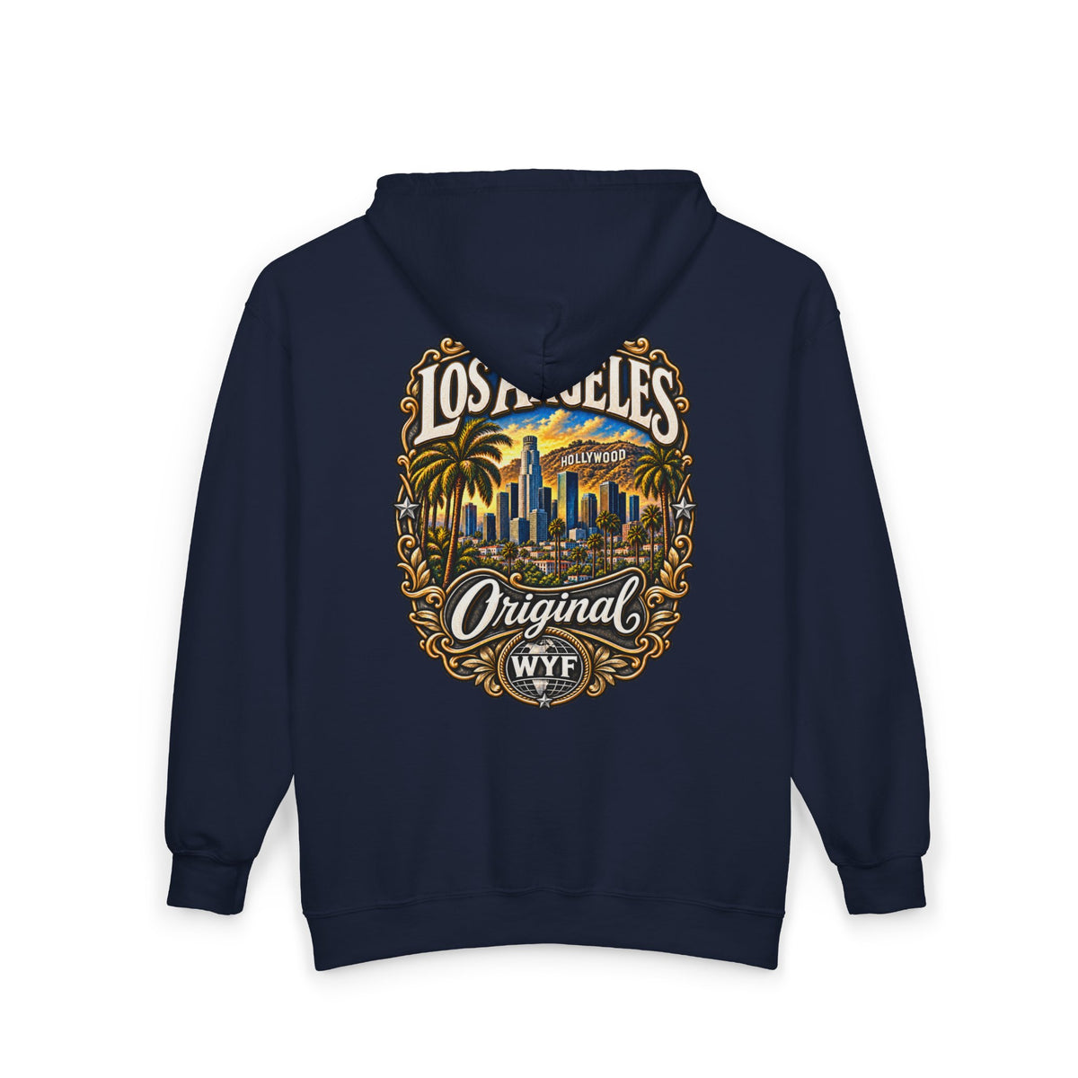 WYF Los Angeles Full-Zip Hoodie | Los Angeles Souvenir & Where You From Streetwear