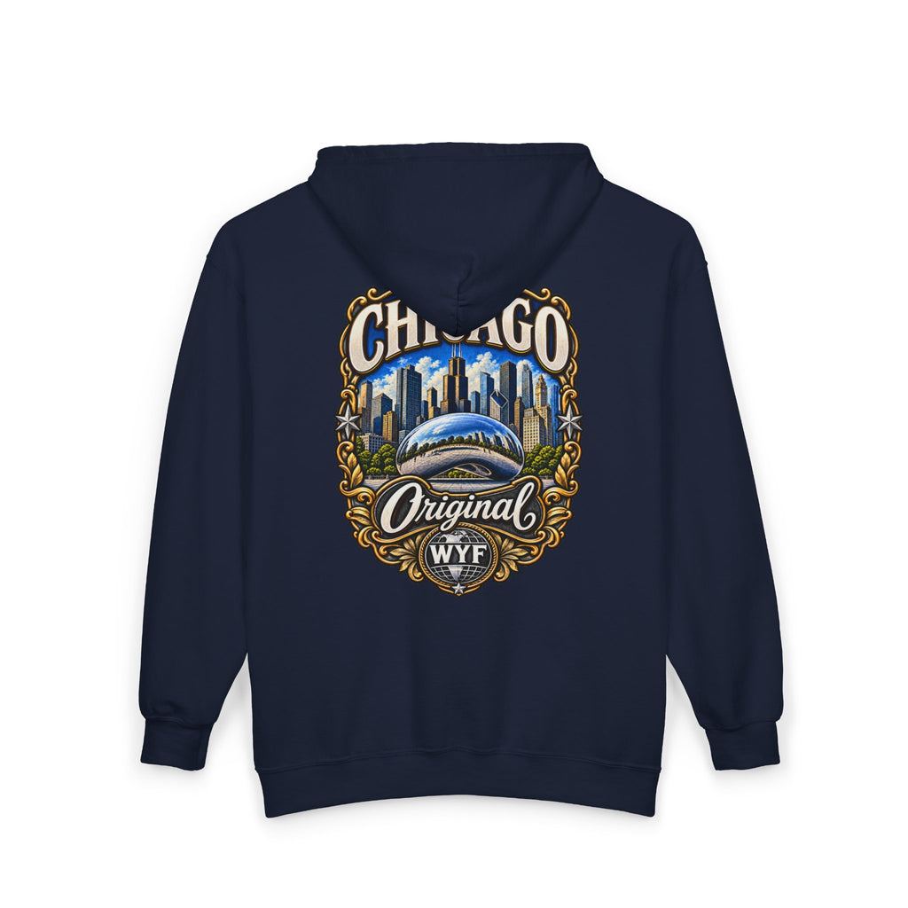 WYF Chicago Full-Zip Hoodie | Chicago Souvenir & Where You From Streetwear