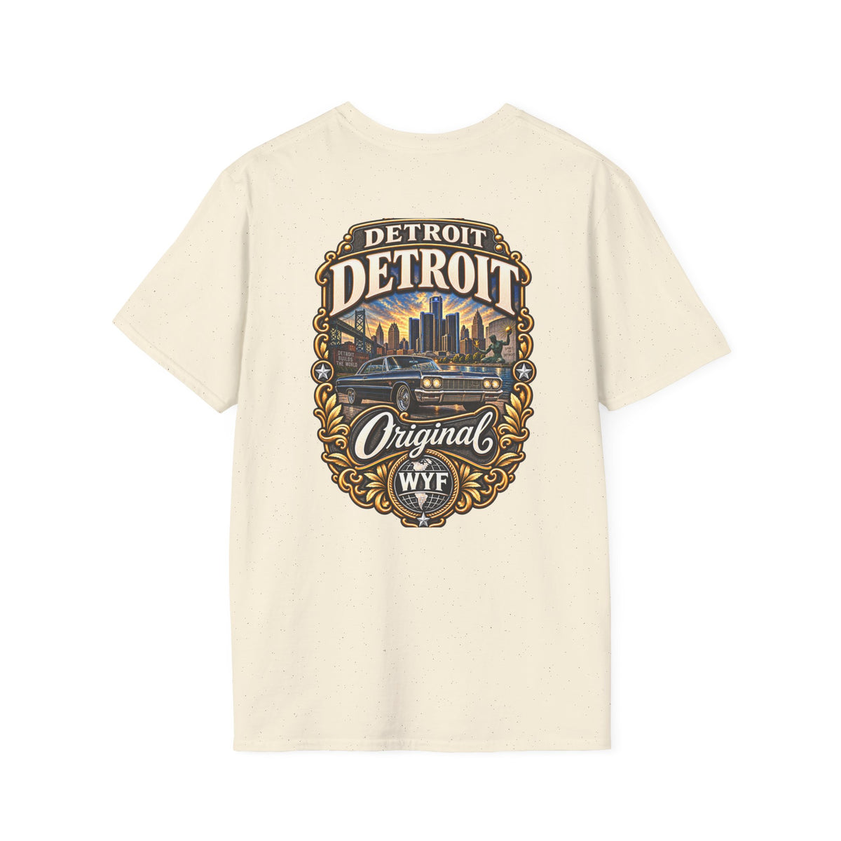 WYF Detroit T-Shirt | Detroit Souvenir & Where You From Streetwear