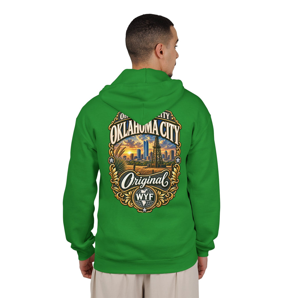 WYF Oklahoma City Full-Zip Hoodie | Oklahoma City Souvenir & Where You From Streetwear