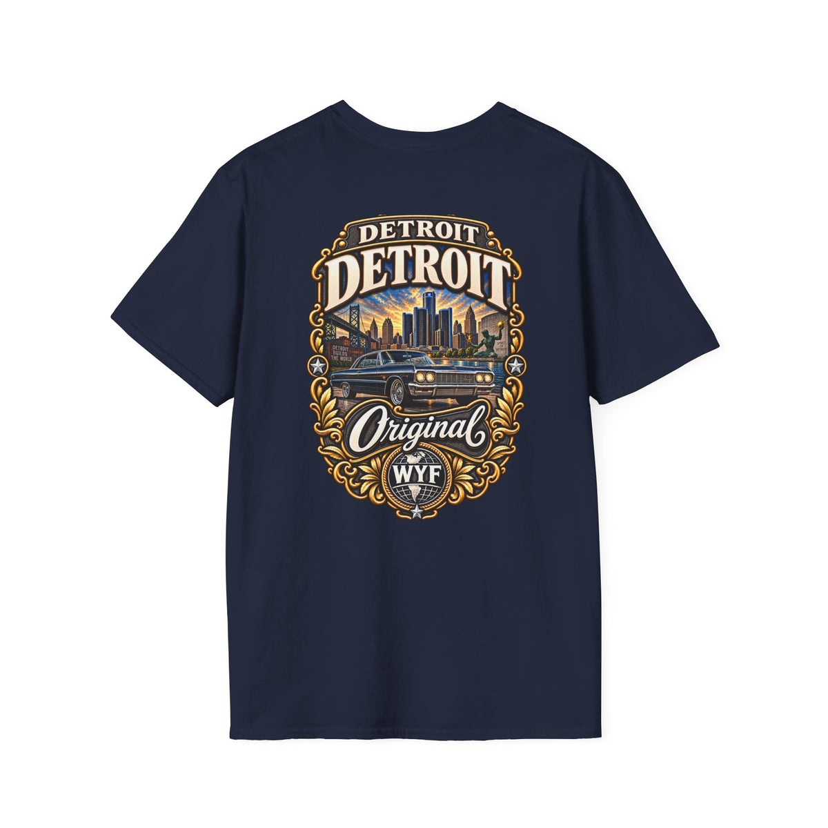 WYF Detroit T-Shirt | Detroit Souvenir & Where You From Streetwear