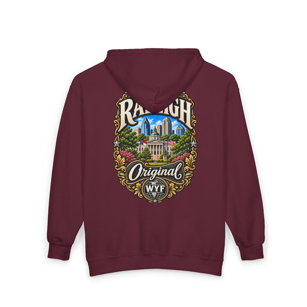 WYF Raleigh Full-Zip Hoodie | Raleigh Souvenir & Where You From Streetwear