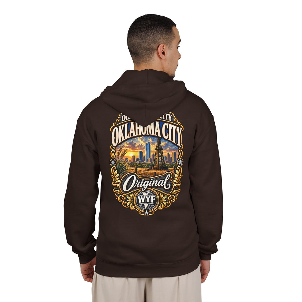 WYF Oklahoma City Full-Zip Hoodie | Oklahoma City Souvenir & Where You From Streetwear